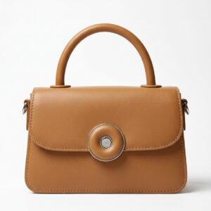 Krevista Style Brown Faux leather ladies handbag