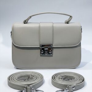 Krevista - style bag Grey Faux Leather ladies handbag