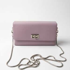 Krevista Style lavender Faux leather lady's handbag